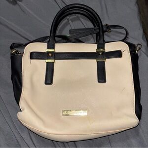 Liz Claiborne Black and Cream Satchel